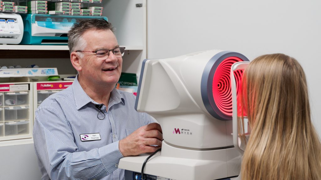 Myopia can be detected with an eye test